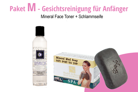 Paket M - Gesichtsreinigung für jeden Hauttyp - Swisa Beauty - Totes Meersalz Produkte für gesunde Haut