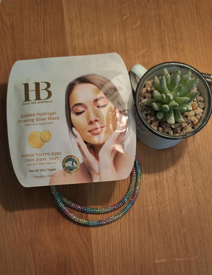 24K Gold Lifting Tuchmaske mit Hyaluronsäure und Vitamin A+B5+E - Swisa Beauty - Totes Meersalz Produkte für gesunde Haut