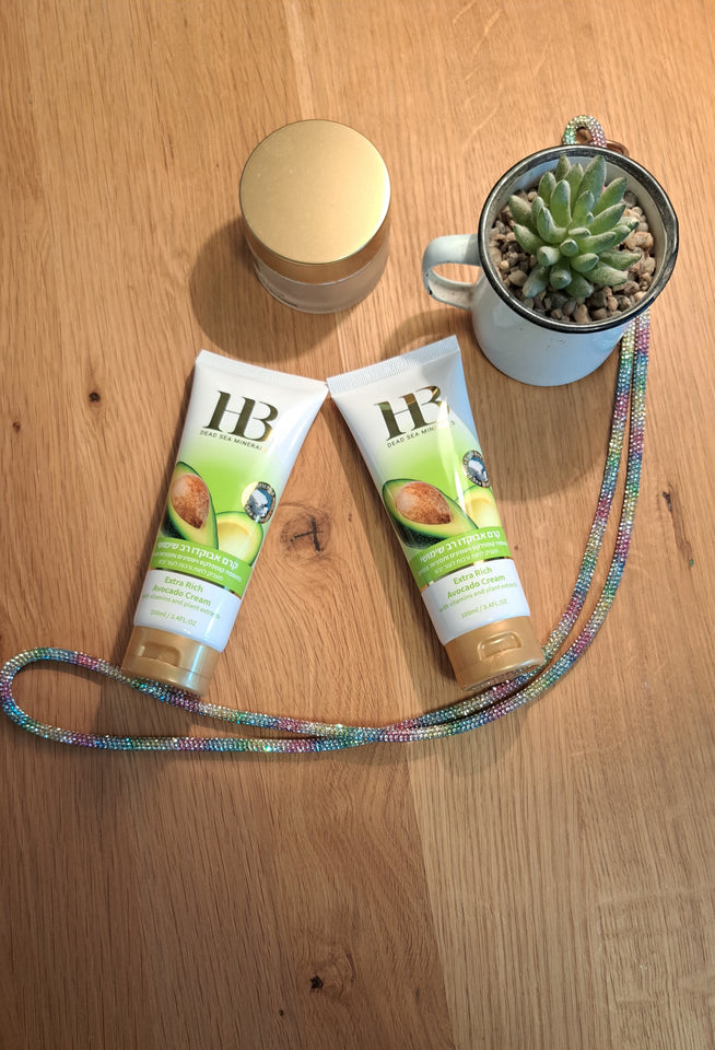 Extra reichhaltige Avocado Körpercreme - Swisa Beauty - Totes Meersalz Produkte für gesunde Haut