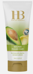 Extra reichhaltige Avocado Körpercreme - Swisa Beauty - Totes Meersalz Produkte für gesunde Haut
