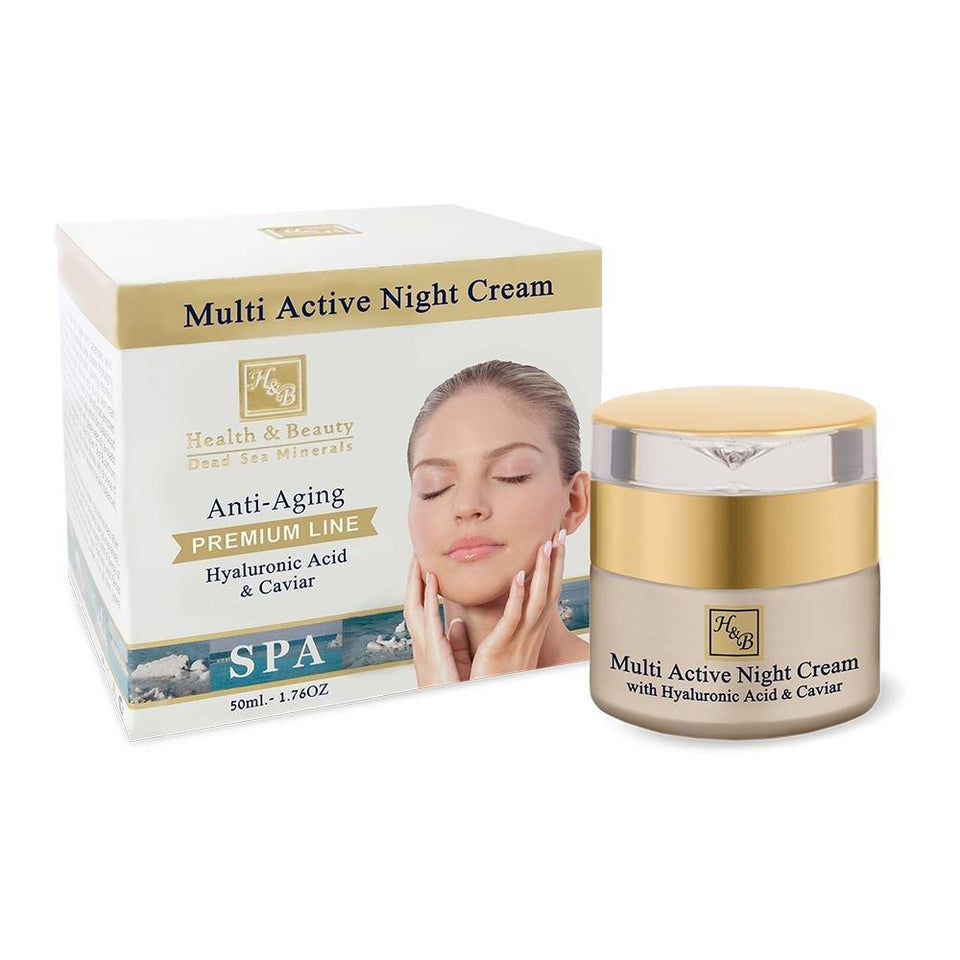 Multi Aktive Nachtcreme mit Kaviar Extrakt und Hyaluronsäure - Swisa Beauty Kosmetikvertrieb
